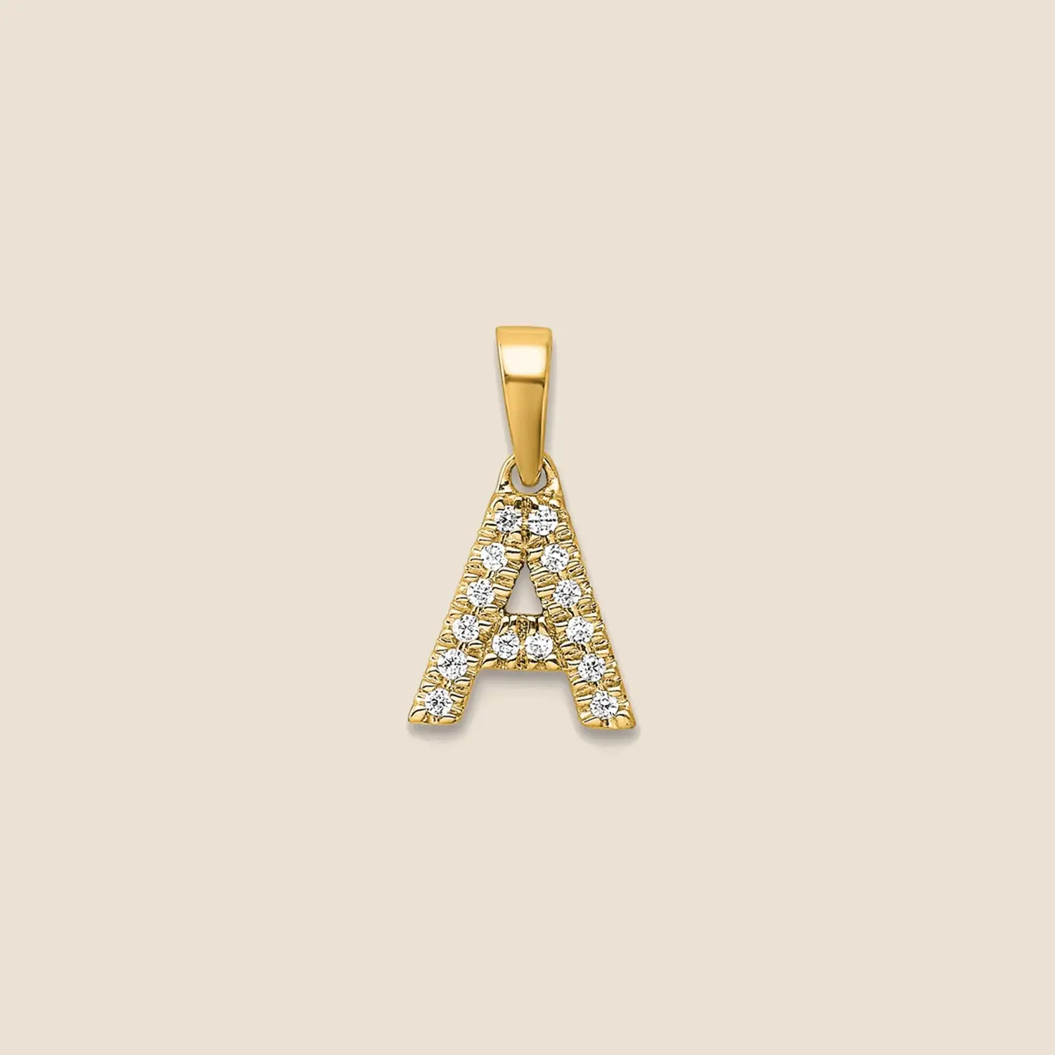 14K Gold Initials Pendants Lab Grown Diamonds - Image 2