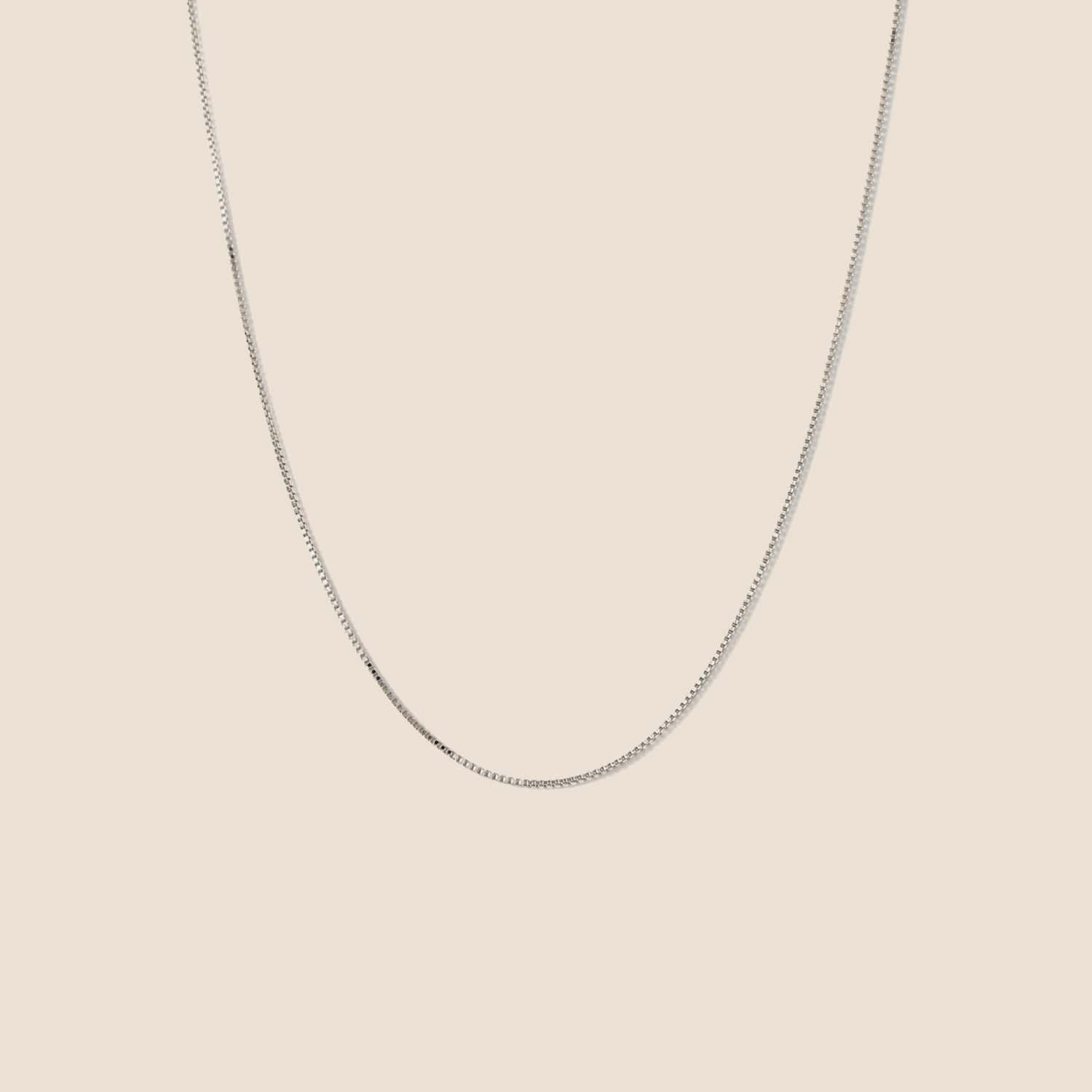 14K Gold Baby Box Chain Necklace (18 inches) - Image 2