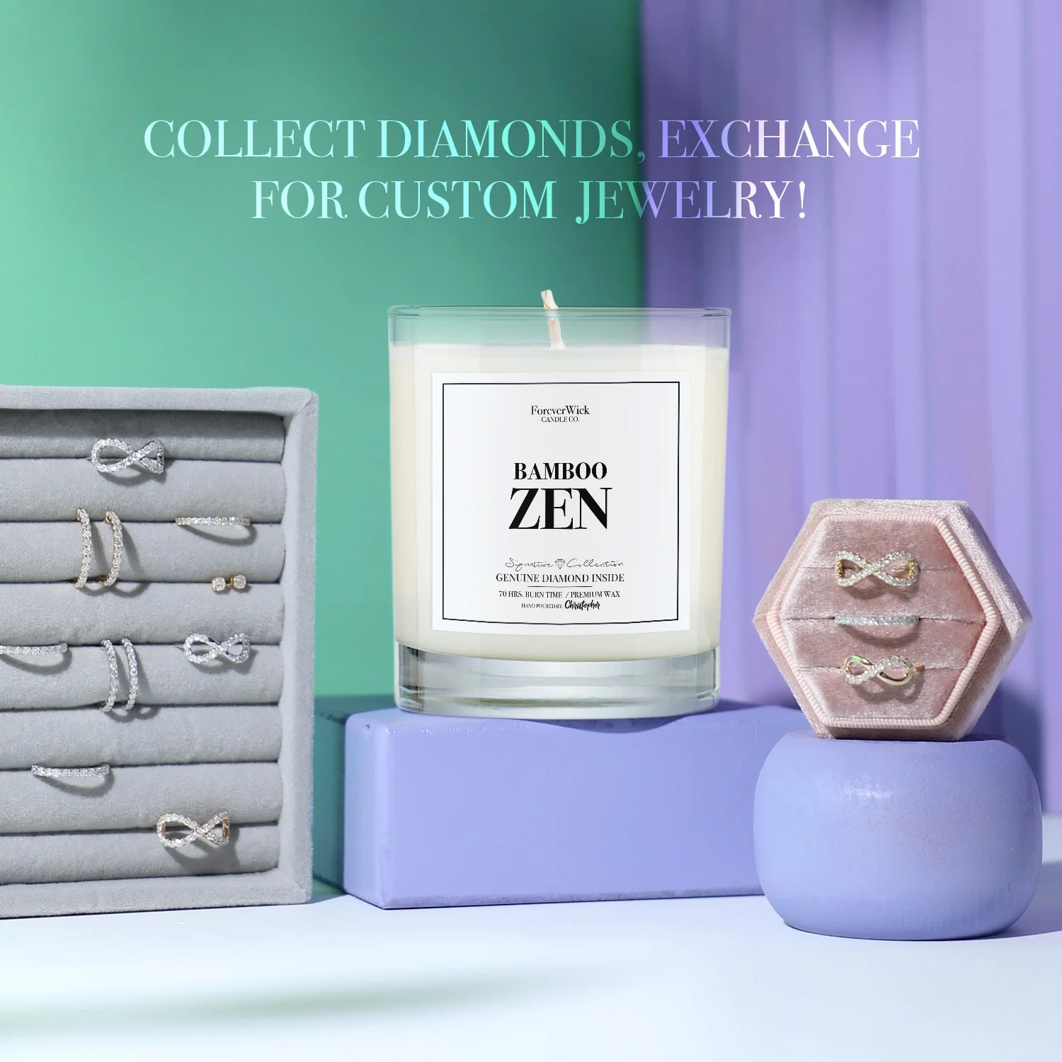 Bamboo Zen Diamond Candle - Image 5