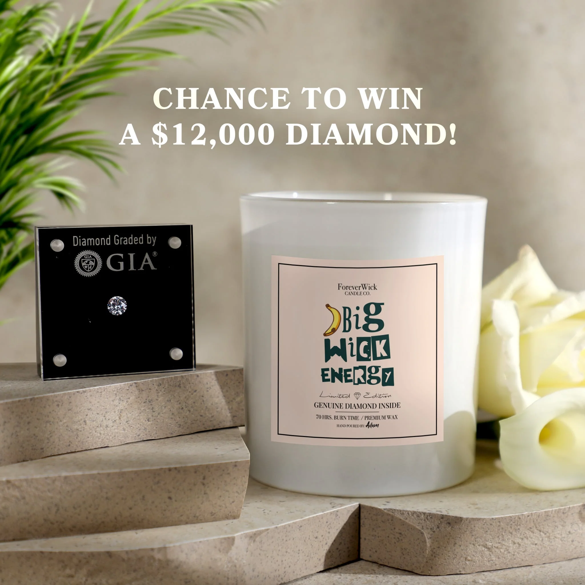 Big Wick Energy Diamond Candle - Image 2