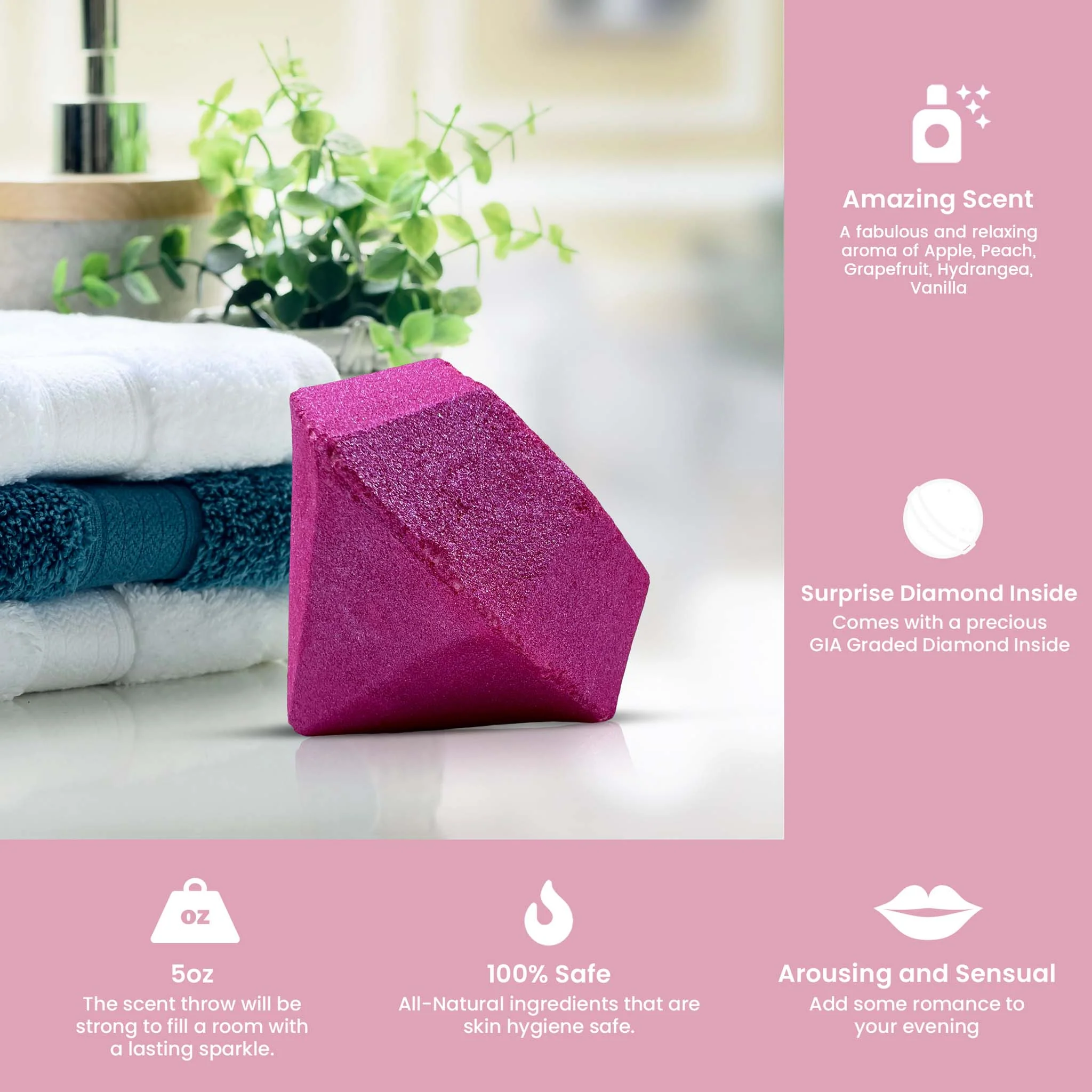 Coffin Bath Bomb + Genuine Diamond - Image 8