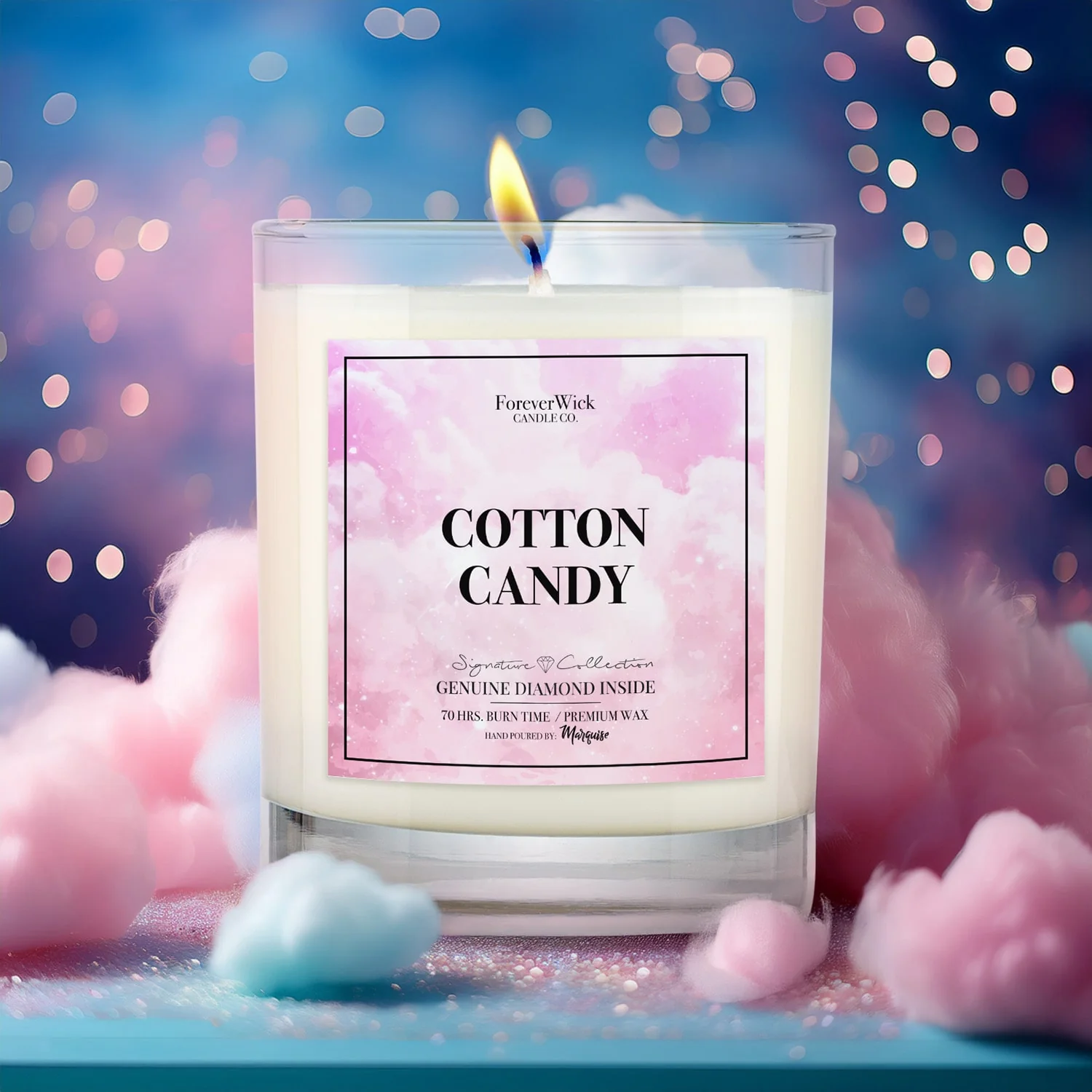 Cotton Candy Diamond Candle - Image 4