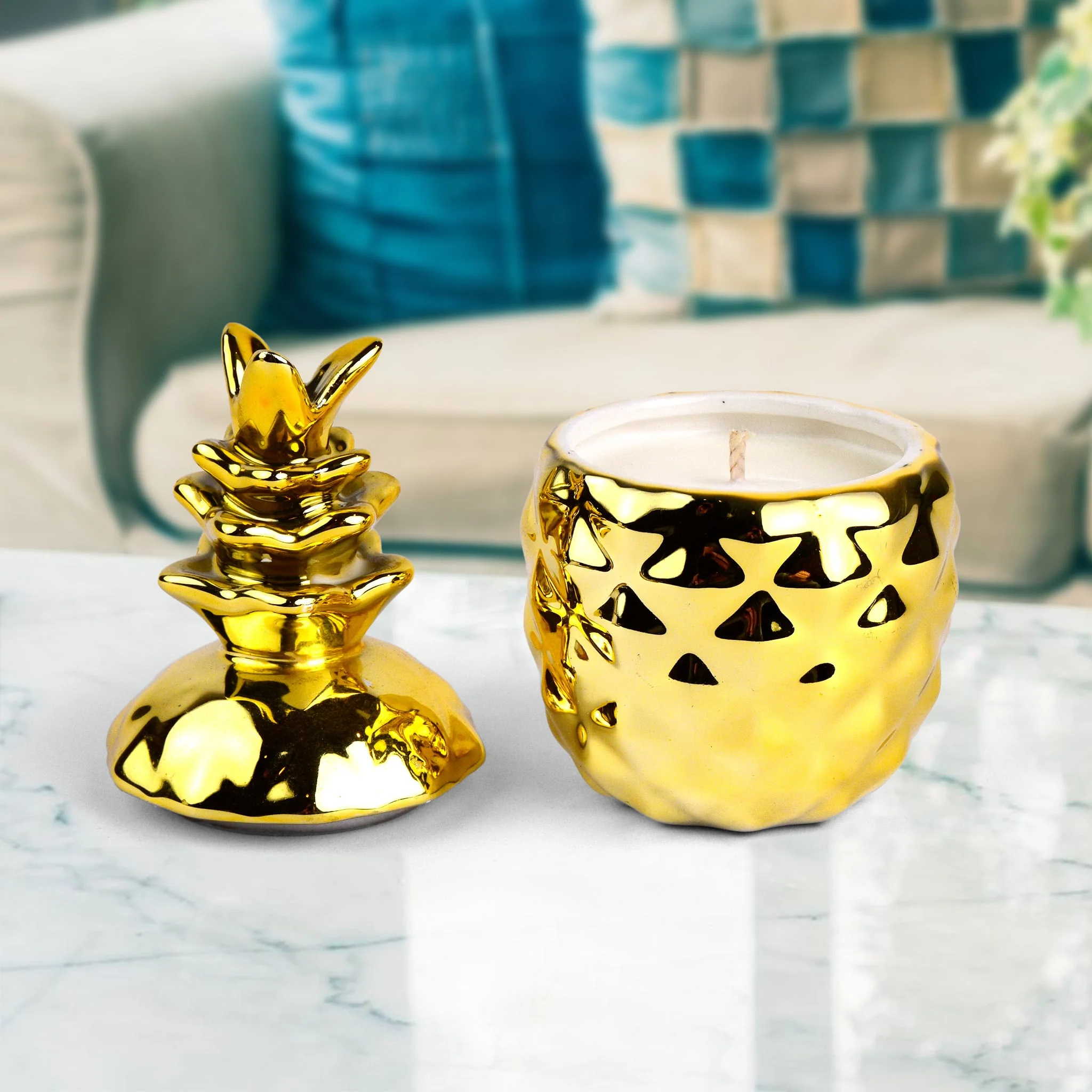 Gold Pineapple Express Limited Diamond Candle - Image 3