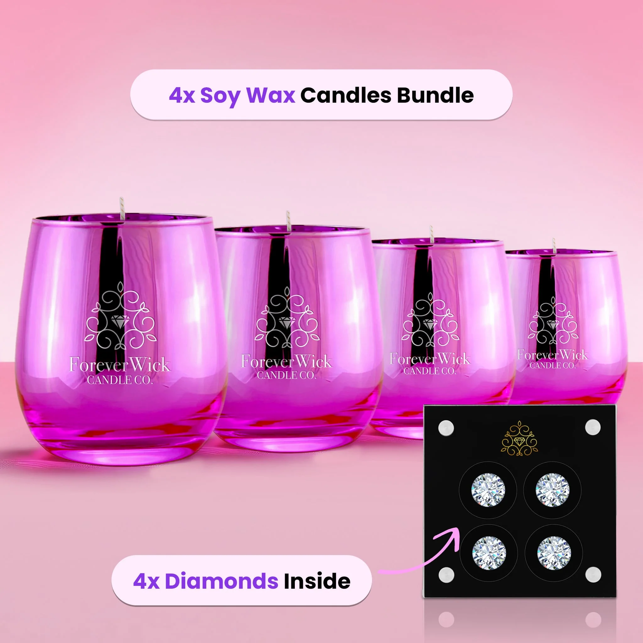 Keep Wine'ing Diamond Candle - Image 4
