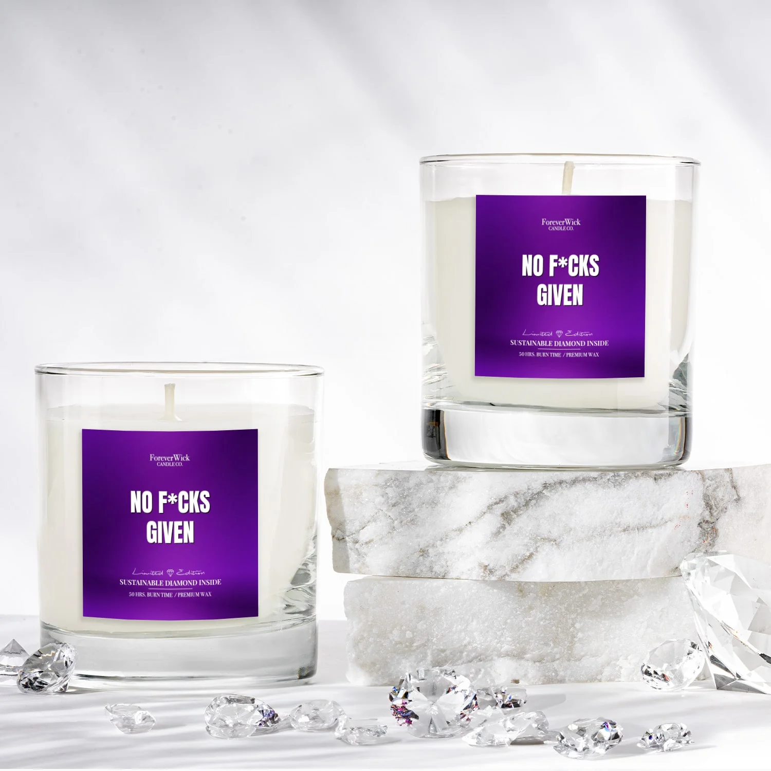No F*ks Given Diamond Candle - Image 3