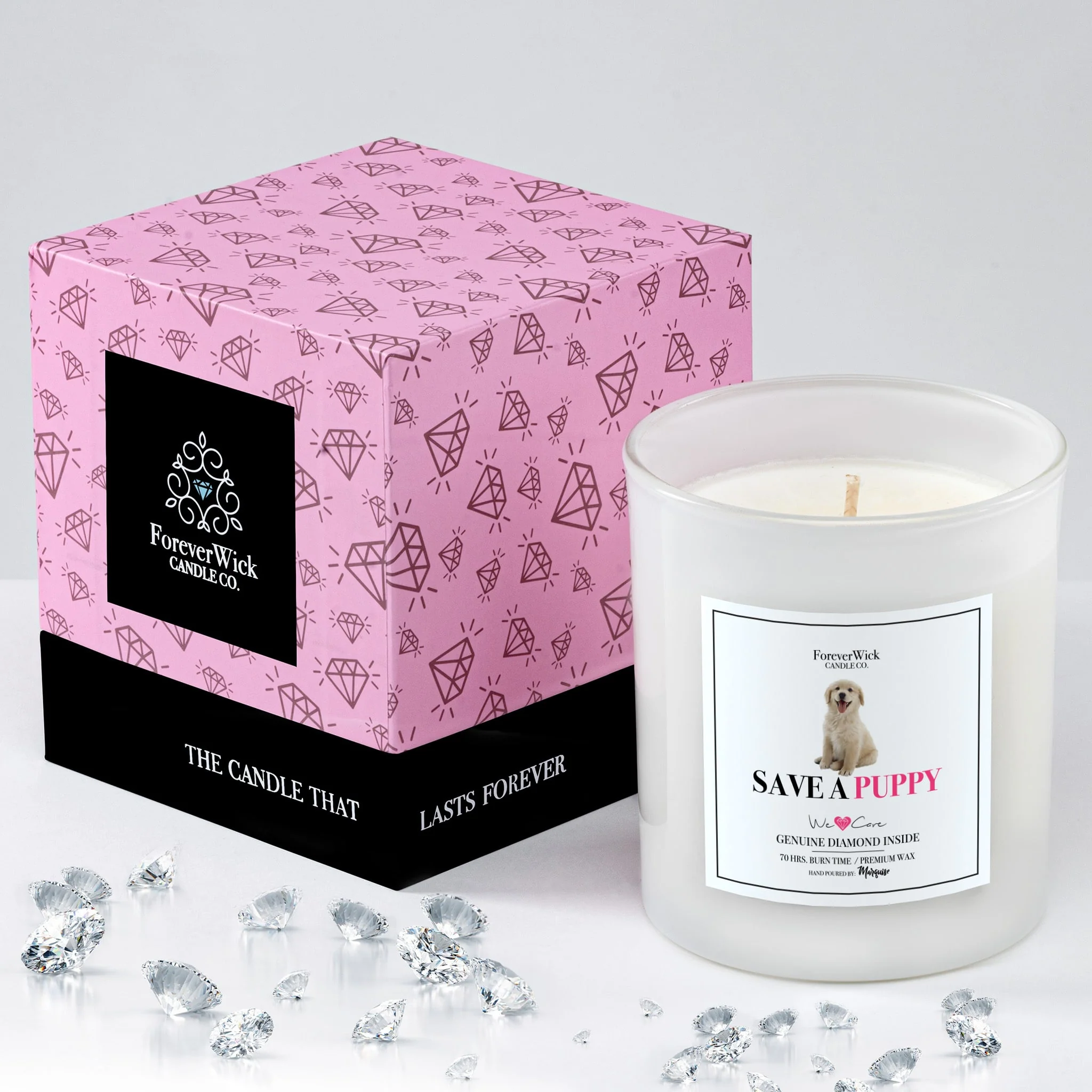 Save A Puppy Diamond Candle - Image 3