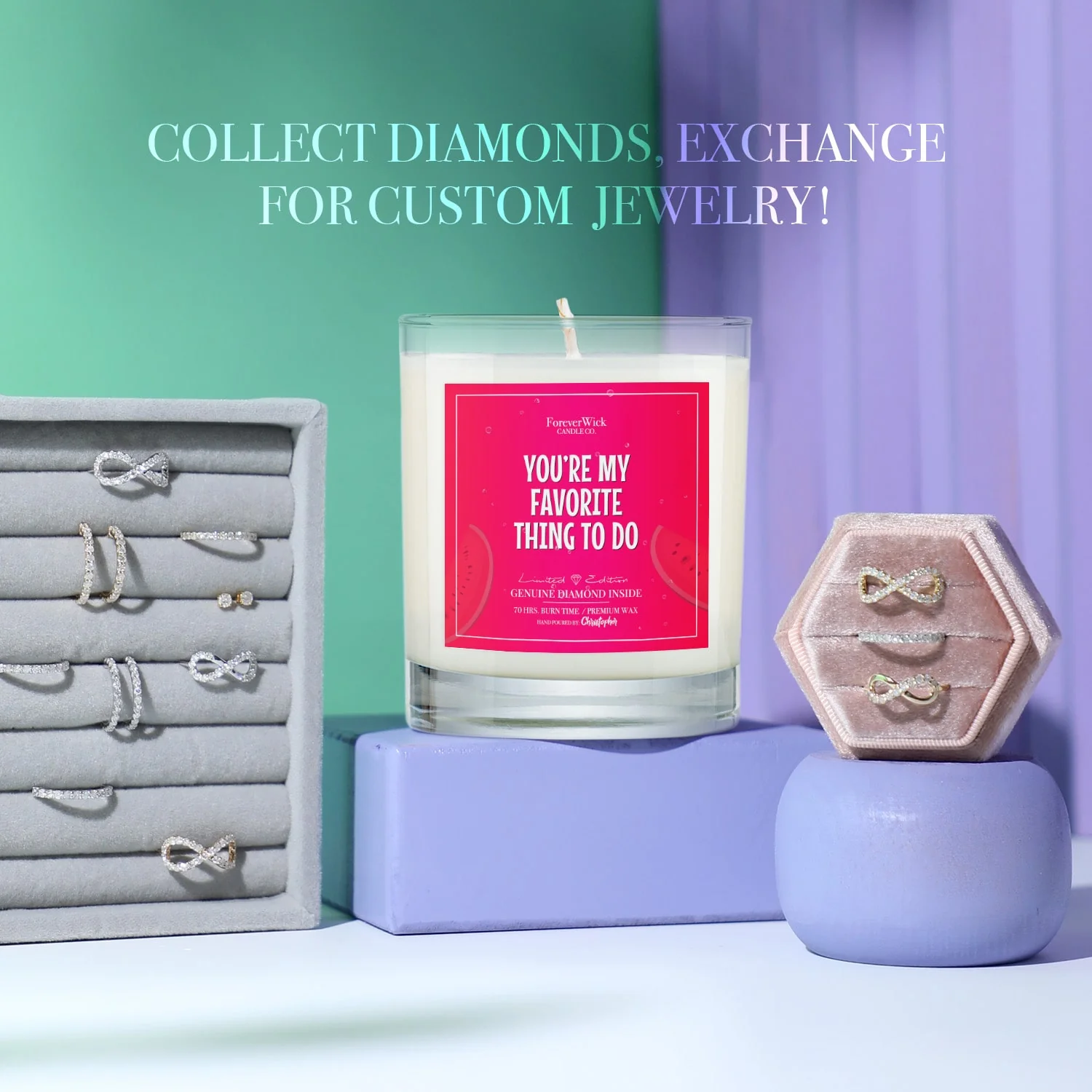 You're My Favorite Thing To Do Diamond Candle - Image 5